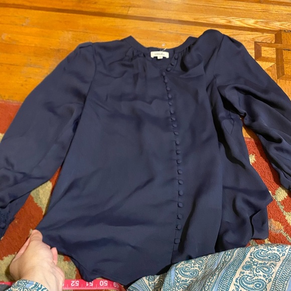 L’Agence / Ava Lace Cuff Blouse  in midnight blue L - Picture 7 of 8